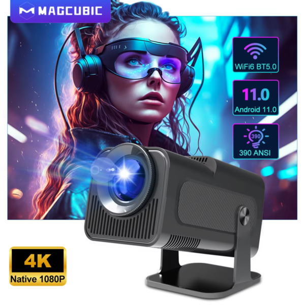 HY320 4K Native 1080P 390ANSI Android 11 Cinema Projector - Image 2