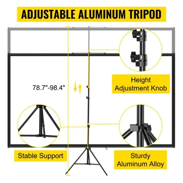 Tripod Projector Screen with Stand 16:9 - Image 4