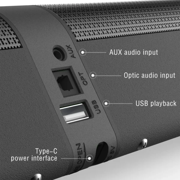 120W BS-56 AUX/BT/OPT Connections with 2-in-1 Detachable Home Cinema Soundbar - Image 3